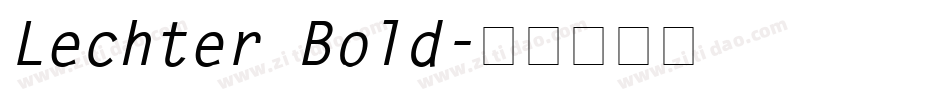 Lechter Bold字体转换